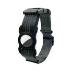 PUGGA GG1002 Polyester Dog GPS Device Protector Collar For AirTag, Size: L(Deep Gray)