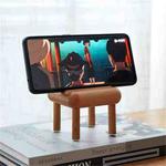 Solid Wood Mobile Phone Stand Chair Ornament Mobile Phone Base(Beech)