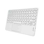 H01A 10 Inch Mini Portable Universal Wireless Bluetooth Keyboard with Touch(White)