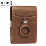 HUMERPAUL BP993 RFID Anti-Theft Brush Pocket Card Bag Suitable For AirTag(Brown)