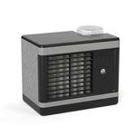 12W Water Cube Air Cooler Office Silent Air Conditioning Fan,Style: Without Spray(Grey)