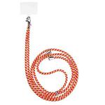 3 PCS Phone Lanyard Adjustable Detachable Neck Cord With Card(NO.46 red pink yellow)