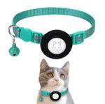Pet Cat Reflective Collar with Bell for Airtag Tracker(Green)