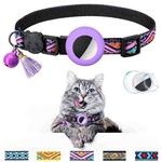 Pet Colored Bell Tassel Collar for Airtag Tracker(Purple)