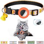 Pet Colored Bell Tassel Collar for Airtag Tracker(Orange)