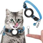 Pet Anti Lost Address Pendant Collar with Bell for Airtag(Blue)