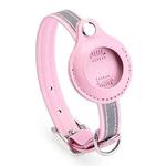 For Airtag Tracker Protective Cover Pet PU Collar, Specification: XS(Pink)