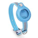 For Airtag Tracker Protective Cover Pet PU Collar, Specification: M(Blue)