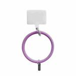 3 PCS Phone Case Silicone Bracelet Keychain Anti-fall Phone Lanyard with Patch(Purple)