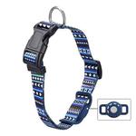 Geometric Print Ethnic Pet Collar for AirTag, Specification: S(Blue)