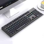 Bluetooth Wired 104-key Two-color Translucent Keycap Mechanical Keyboard(Black)