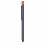 CY152 Magnetic Silicone Storage Colorblock Pen Holder For Apple Pencil 1(Midnight Blue)