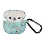 For AirPods 3 Bluetooth Earphone Silicone Case(Light Blue Floral)