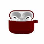 Bluetooth Earphone Soft Silicone Case For AirPods Pro (Wine Red)