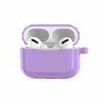 Bluetooth Earphone Soft Silicone Case For AirPods Pro (Light Purple)
