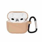 Bluetooth Earphone Soft Silicone Case For AirPods 3 (Milk Tea Color)