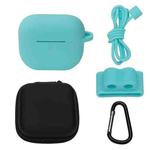 Bluetooth Earphone Silicone Cover Set For AirPods 3, Color: 5 PCS/Set Mint Green