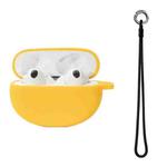 Bluetooth Earphone Silicone Cover For OPPO Enco X2 With Hand Rope(Yellow)