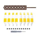 Sunnylife MM3-SN443 For Mini 3 Pro Propeller Blades + Silicone Folding Storage Bag(Yellow Strip+Brown Bag)