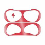 2 PCS Headphone Inner Cover Sticker Dustproof Protective Film For Airpods 3(Red)