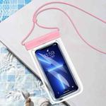 Swimming Diving Transparent TPU Dustproof and Waterproof Mobile Phone Bag(Pink)