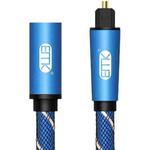 EMK Male To Female SPDIF Paired Digital Optical Audio Extension Cable, Cable Length: 3m (Blue)