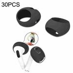 30PCS Earless Ultra Thin Earphone Ear Caps For Apple Airpods Pro(Black)