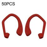 50PCS EG40 For Apple Airpods Pro Sports Wireless Bluetooth Earphone Silicone Non-slip Ear Hook(Red)