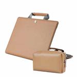 Laptop Bag Protective Case Tote Bag For MacBook Pro 15.4 inch, Color: Khaki + Power Bag