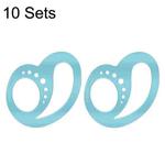10 Sets EG43 Silicone Bluetooth Earphone Earbud Sports Anti-lost Holder For Keepods(Blue)