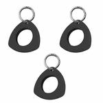3PCS Tracking Anti-Lost Locator Silicone Triangle Case For AirTag(Black)