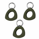3PCS Tracking Anti-Lost Locator Silicone Triangle Case For AirTag(Army Green)