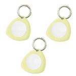 3PCS Tracking Anti-Lost Locator Silicone Triangle Case For AirTag(Light Yellow)