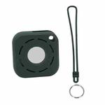 Tracker Anti-Lost Silicone Case For Airtag, Color: Ink Green+Lanyard+Key Ring