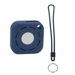 Tracker Anti-Lost Silicone Case For Airtag, Color: Noon Blue+Lanyard+Key Ring