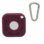 Tracker Anti-Lost Silicone Case For Airtag, Color: Coffee+D Buckle