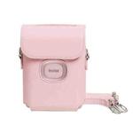 CAIUL Printer Protective Case PU Leather Case For Instax Mini Link2(Pink)