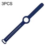 3PCS Anti-lost Location Tracker Silicone Bracelet Protective Cover For AirTag(Midnight Blue)