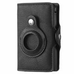 FY2108 Tracker Wallet Metal Card Holder for AirTag, Style: Retro (Black)