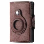 FY2108 Tracker Wallet Metal Card Holder for AirTag, Style: Retro (Coffee)