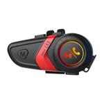 Motorcycle Helmet Call Music Navigation Bluetooth Headset, Color: Red(Soft Pipe Microphone)