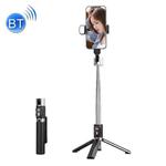 Retractable Bluetooth Selfie Stick Mobile Phone Live Broadcast Tripod Stand, Style: Single Light (Black)