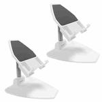 2PCS FNW-1 Folding Telescopic Desktop Tablet Phone Holder(White)