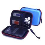 EVA Mobile Hard Disk U Disk Storage Protection Bag(Blue)