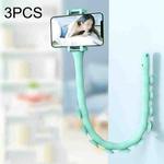 3PCS Caterpillar Mobile Phone Stand Magic Suction Cup Bedside Desktop Bracket(Light Blue)