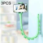 3PCS Caterpillar Mobile Phone Stand Magic Suction Cup Bedside Desktop Bracket(Green)