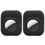 2PCS 2 In 1 Earphone Protective Case Tracker Cover For AirTag / Airpods 2(Black)