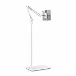 155cm Live Broadcast Bedside Cantilever Floor Bracket Phone Tablet Clip (White)