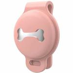 2 PCS JJ10134 Bone Shaped Pet Tracker Silicone Cover with Clip Function For Airtag(Pink)