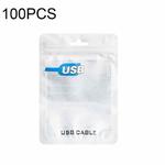100 PCS  USB Cable Packaging Bag Data Cable Bag Ziplock Bag 7.5 x 12cm
